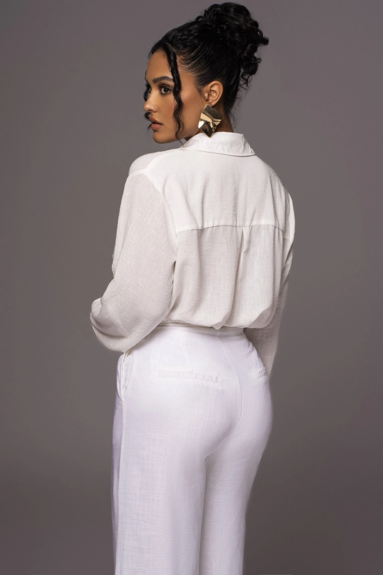 Off White By The Coast Crinkled Button Up 10 Off White By The Coast Crinkled Button Up - Image 10