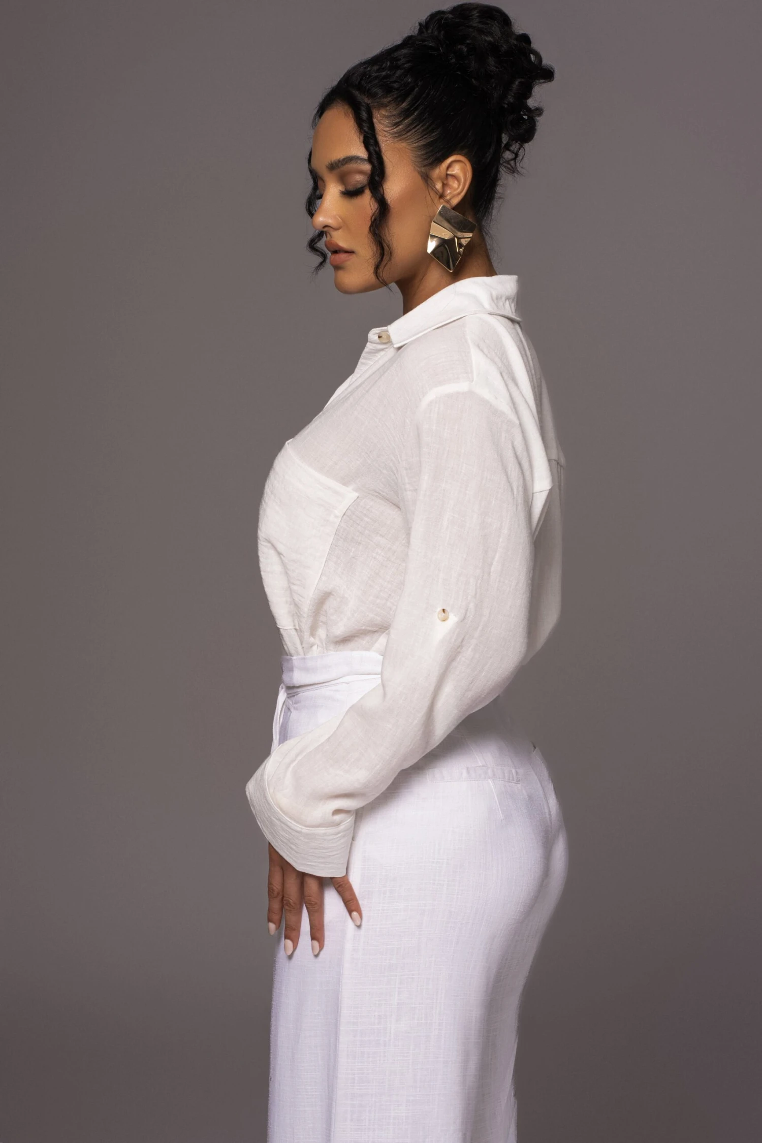 Off White By The Coast Crinkled Button Up 11 Off White By The Coast Crinkled Button Up - Image 11