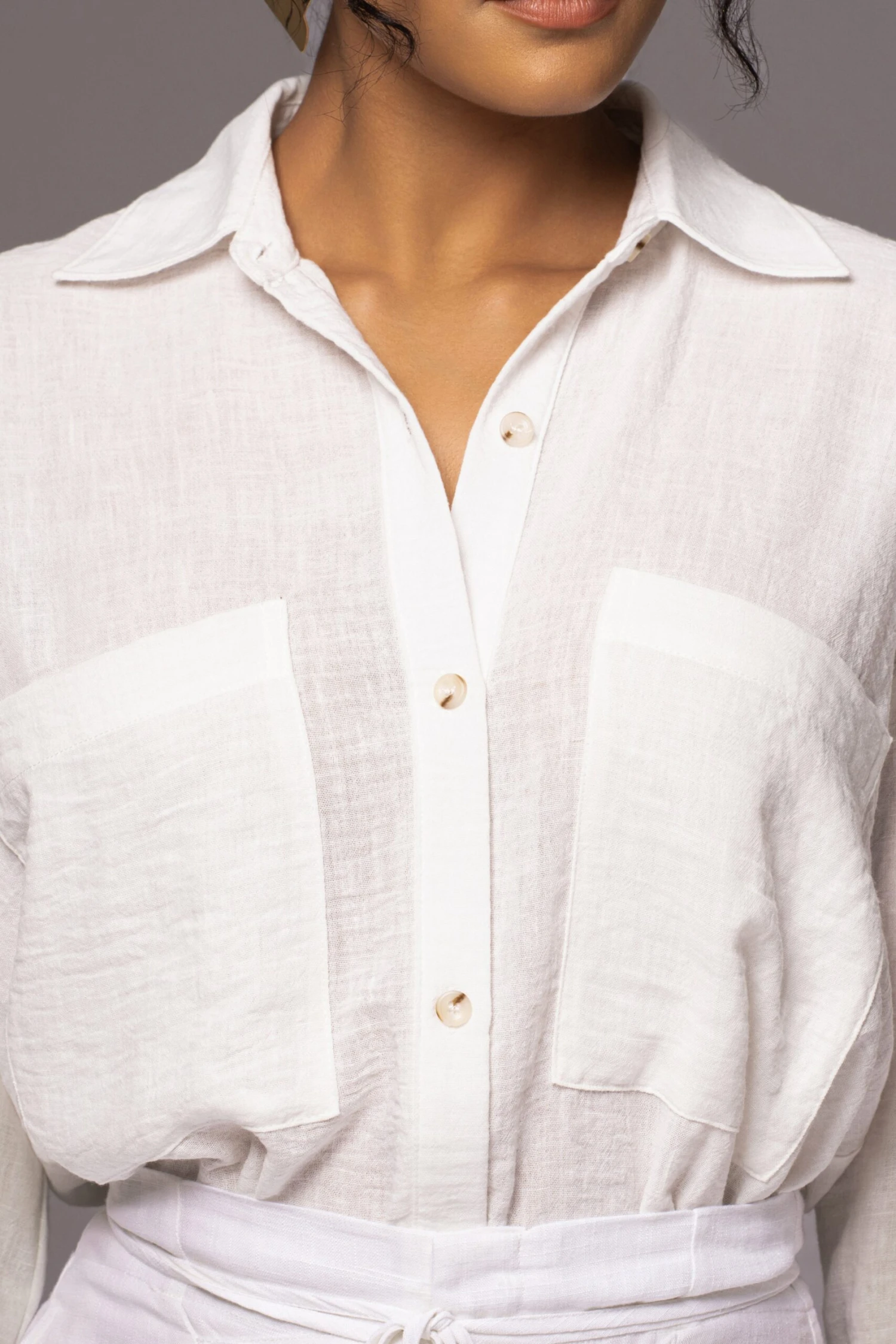 Off White By The Coast Crinkled Button Up 14 Off White By The Coast Crinkled Button Up - Image 14