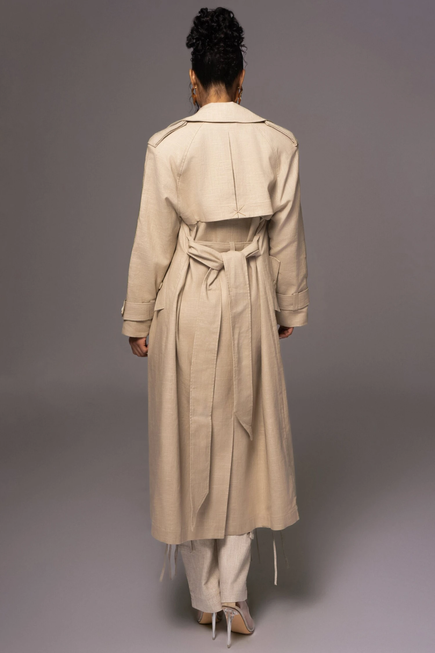 Beige One Step Closer Linen Coat 7 Beige One Step Closer Linen Coat - Image 7