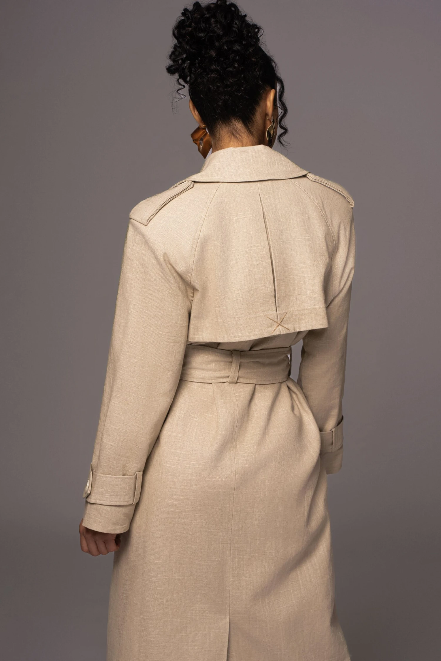 Beige One Step Closer Linen Coat 6 Beige One Step Closer Linen Coat - Image 6