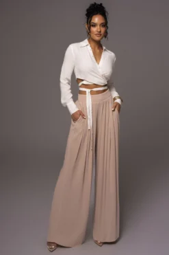Beige After Sunset Pleated Pants -Trendify Store PRODUCT MAY232023 JUNEDROP1 70 scaled