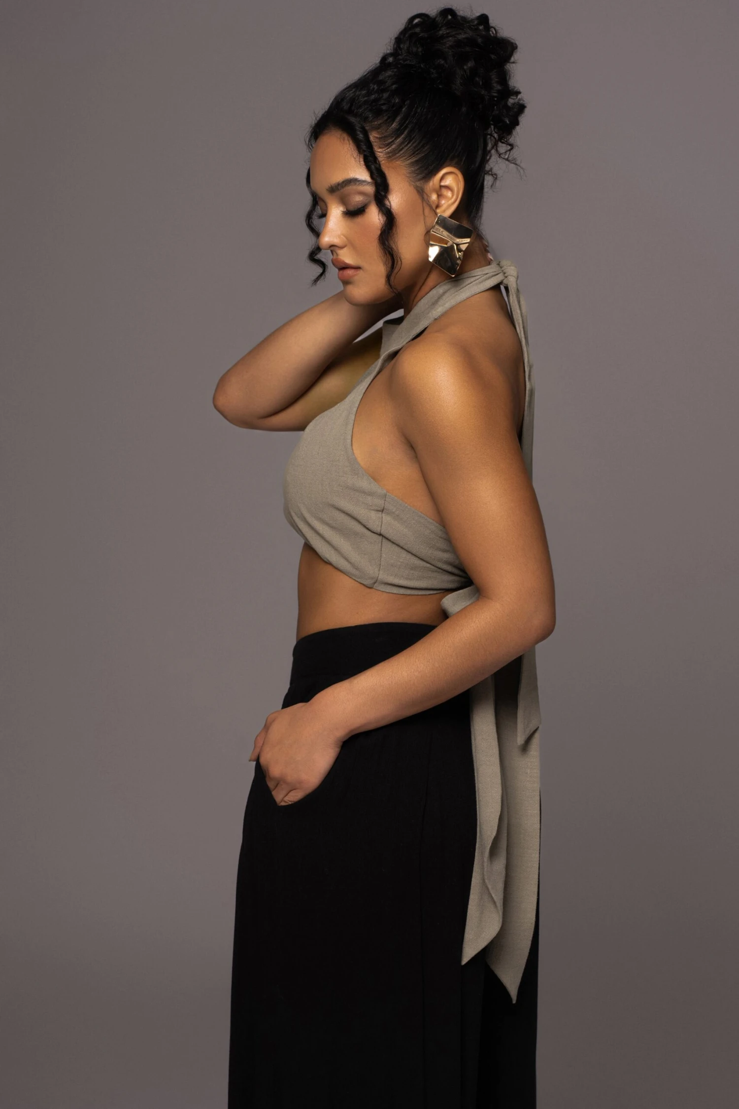 Light Olive No Promises Halter Top 9 Light Olive No Promises Halter Top - Image 9