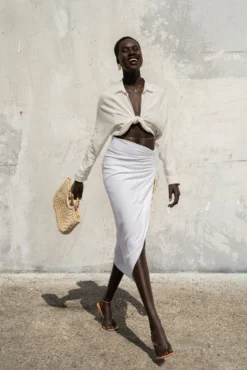 Ivory Spring Ruched Linen Skirt 14 Ivory Spring Ruched Linen Skirt -Trendify Store PRODUCT MAY92022 224