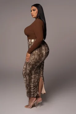 Snakeskin Halow Ruched Skirt -Trendify Store PRODUCT NOV162021 PLUSSIZE 131 cfe98934 7700 4438 a8e0 95d7d3e338eb