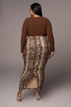 Snakeskin Halow Ruched Skirt -Trendify Store PRODUCT NOV162021 PLUSSIZE 133 e4847285 7c86 47da b9db 2a1e263ae6d6