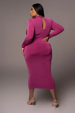 Berry Kara Mock Neck Dress -Trendify Store PRODUCT NOV162021 PLUSSIZE 164