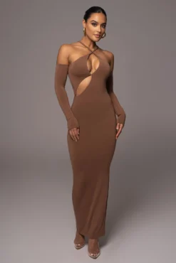 Pecan Soledad Cross Maxi Dress -Trendify Store PRODUCT NOV172022 69
