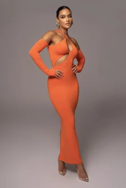 Orange Soledad Cross Maxi Dress -Trendify Store PRODUCT NOV172022 82