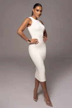 Ivory Jacqui Midi Dress