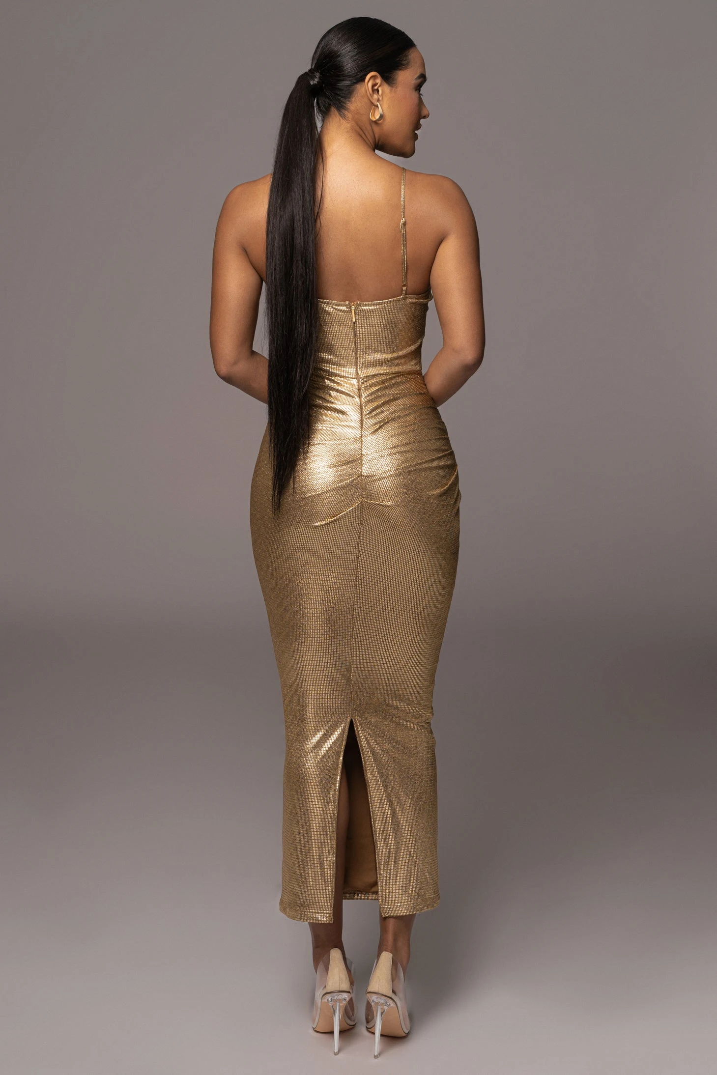 Gold Rubi Cowl Neck Cocktail Dress 19 Gold Rubi Cowl Neck Cocktail Dress - Image 19