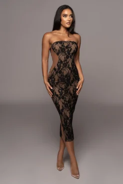 Noir/Tan Easy To Love Dress -Trendify Store PRODUCT OCT102022 HOLIDAY 26