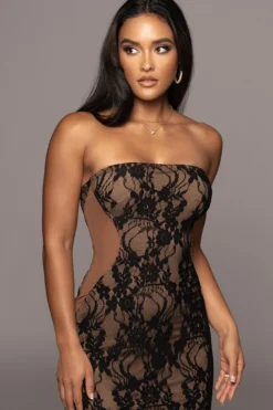 Noir/Tan Easy To Love Dress -Trendify Store PRODUCT OCT102022 HOLIDAY 32