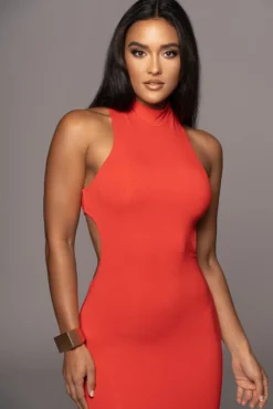 Red Arika High Neck Dress 8 Red Arika High Neck Dress -Trendify Store PRODUCT OCT102022 MISSING 24