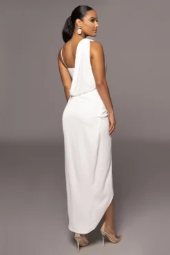 Ivory Kristiana Slit Dress -Trendify Store PRODUCT OCT132022 HOLIDAY 35
