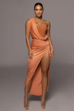 Caramel Kristiana Slit Dress 24 Caramel Kristiana Slit Dress -Trendify Store PRODUCT OCT132022 HOLIDAY 84