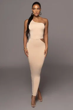 Tan Jluxbasix Azuree Cutout Dress -Trendify Store PRODUCT OCT32022 PART2 11