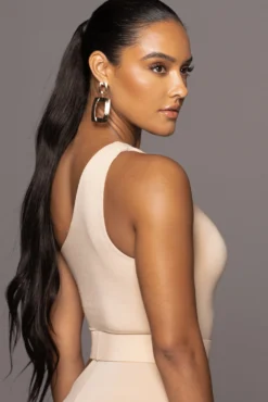 Tan Jluxbasix Azuree Cutout Dress -Trendify Store PRODUCT OCT32022 PART2 19