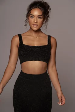 Black Gemma Crop Chenille Top -Trendify Store PRODUCT SEPT272021 281 e17f1339 d49f 4071 b603 ee23752e6576