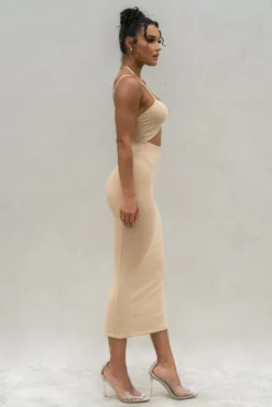 Beige Midnight Memories Midi Dress 24 Beige Midnight Memories Midi Dress -Trendify Store PRODUCT SEPT92022 KNITS 180