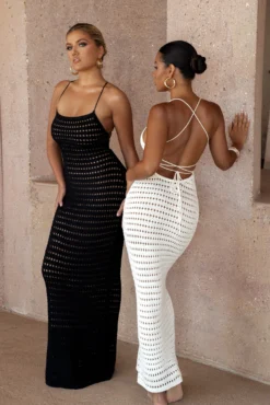 White Palmas Crochet Maxi Dress 35 White Palmas Crochet Maxi Dress -Trendify Store SUMMER4 10