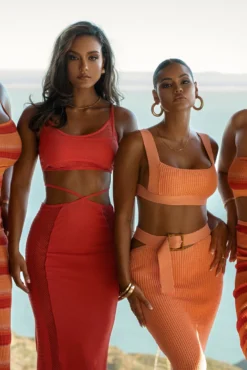 Peach Nikole Ribbed Skirt Set -Trendify Store SUMMER4 44 b3340fc0 2282 4b8a 8c1f 0528244a5778