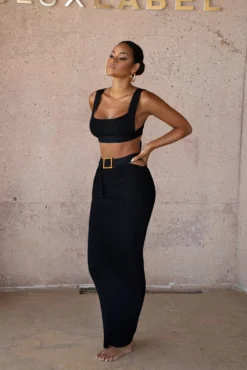 Black Nikole Ribbed Skirt Set 31 Black Nikole Ribbed Skirt Set -Trendify Store SUMMER4 PRODUCT 12