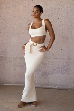 Ivory Nikole Ribbed Skirt Set -Trendify Store SUMMER4 PRODUCT 15