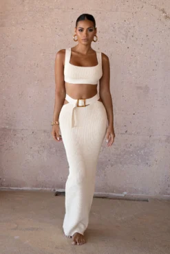 Ivory Nikole Ribbed Skirt Set -Trendify Store SUMMER4 PRODUCT 18