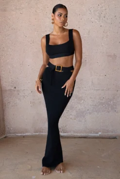 Black Nikole Ribbed Skirt Set 27 Black Nikole Ribbed Skirt Set -Trendify Store SUMMER4 PRODUCT 2