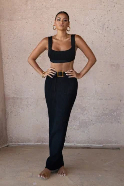 Black Nikole Ribbed Skirt Set 30 Black Nikole Ribbed Skirt Set -Trendify Store SUMMER4 PRODUCT 4