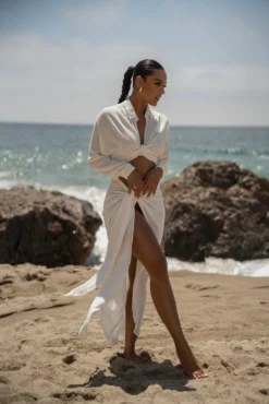 White Saylor Linen Sarong