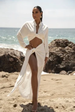 White Saylor Linen Sarong 15 White Saylor Linen Sarong -Trendify Store SUMMER5 PART2 81